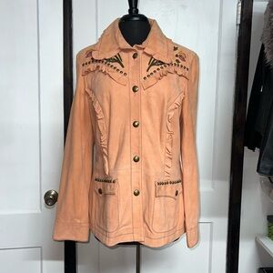 Double D Ranch Peach Utility Jacket with Studs